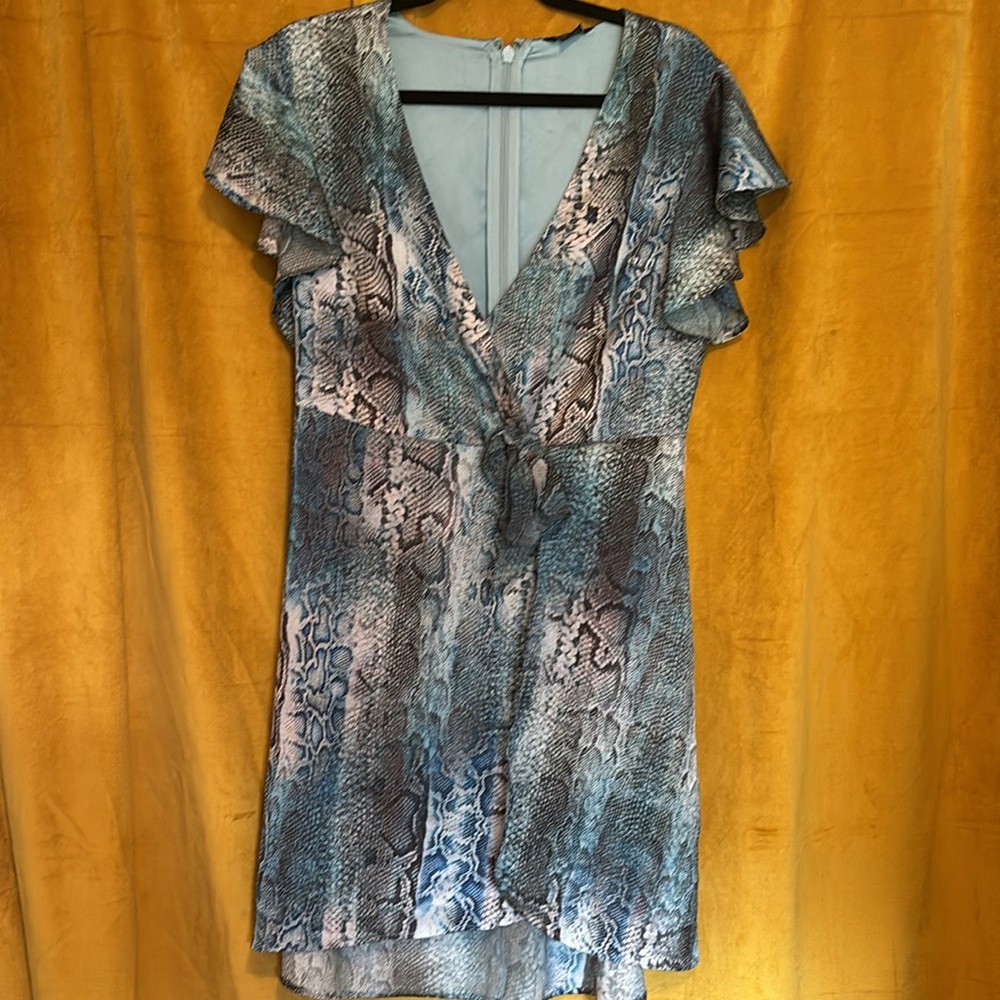Marciano Guess Snakeskin Faux Wrap Dress EUC Medium - Picture 3 of 5